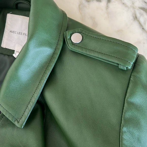 AVEC LE FILLES FAUX LEATHER JACKET ANTHROPOLOGIE - Picture 7 of 14